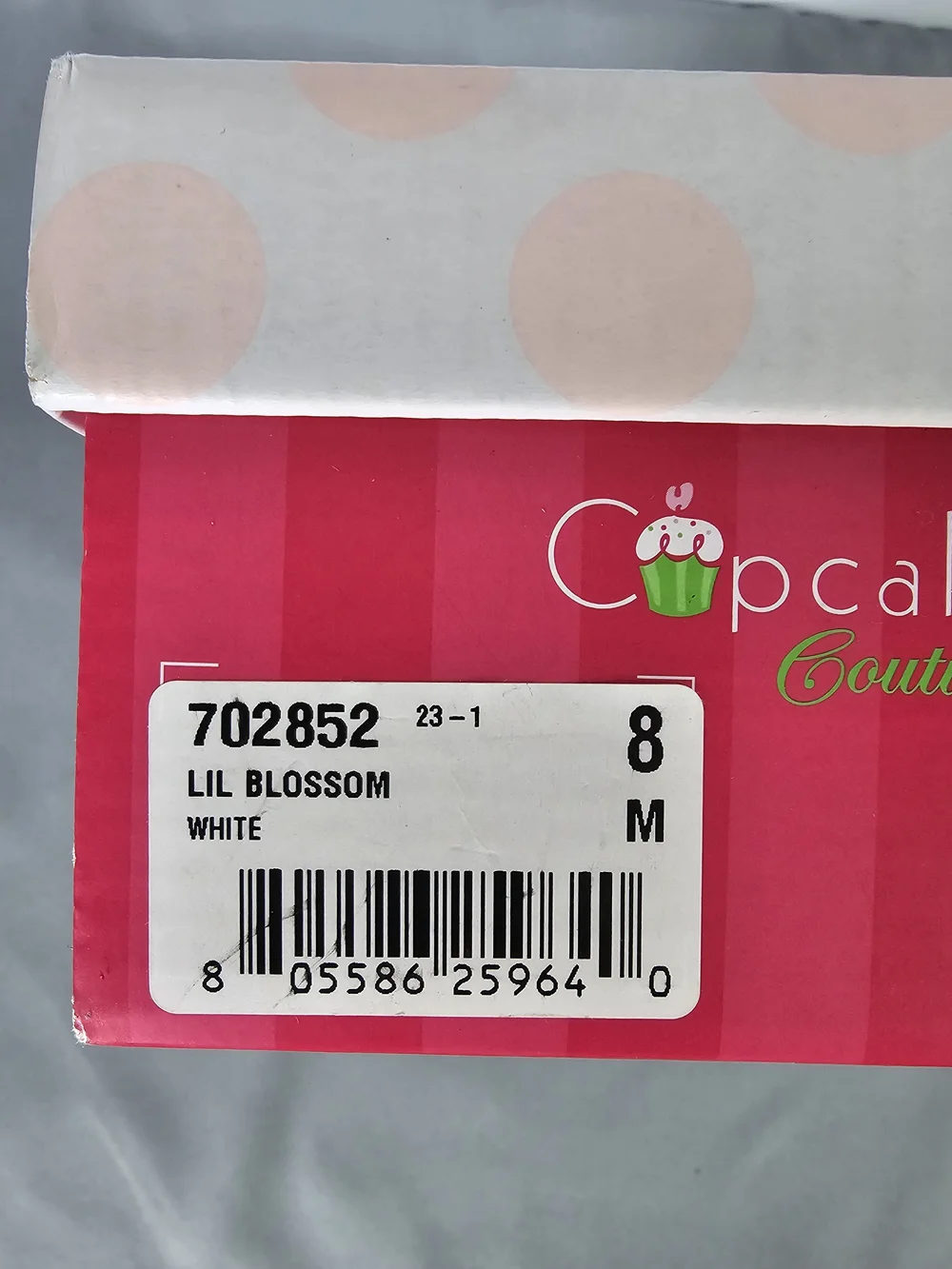 Cupcake Couture Lil Blossom White Flower Sandals Toddler Girls Size 8 New w/ Box